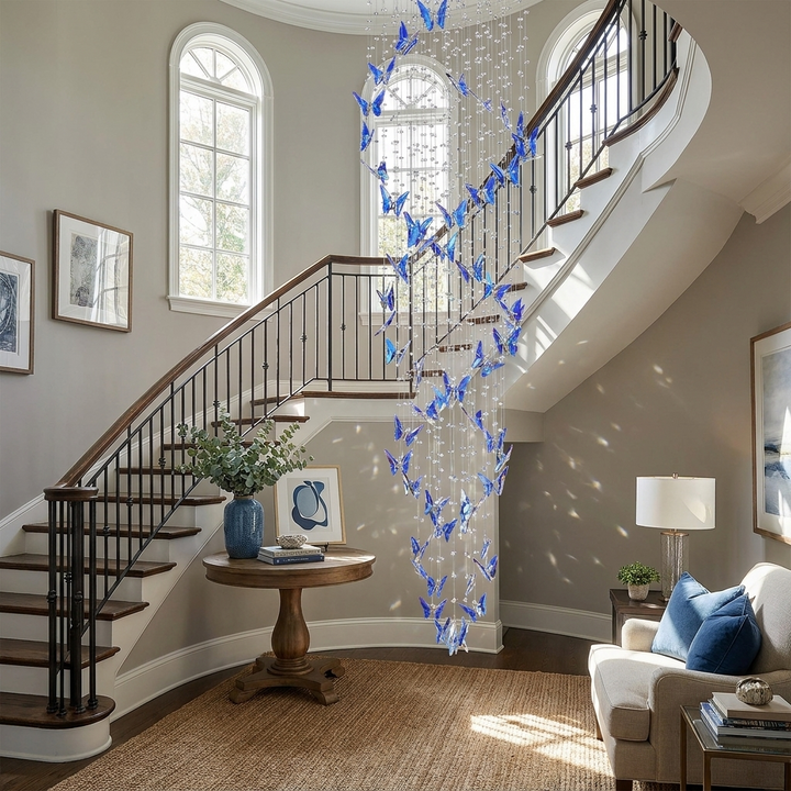 Elyndra LED K9 Crystal Column Chandelier
