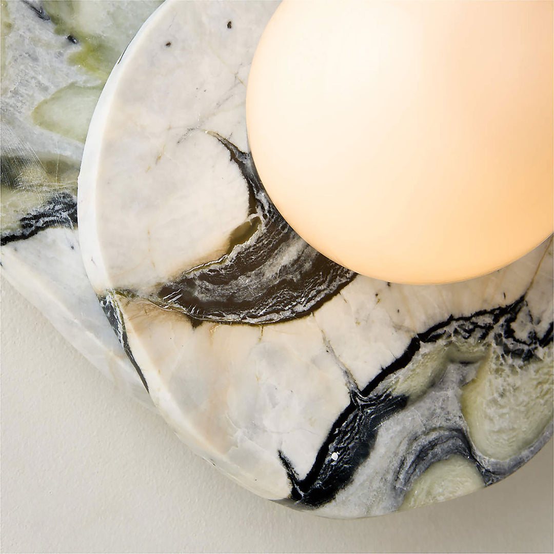 Elyra Layered Stone Globe Wall Sconce