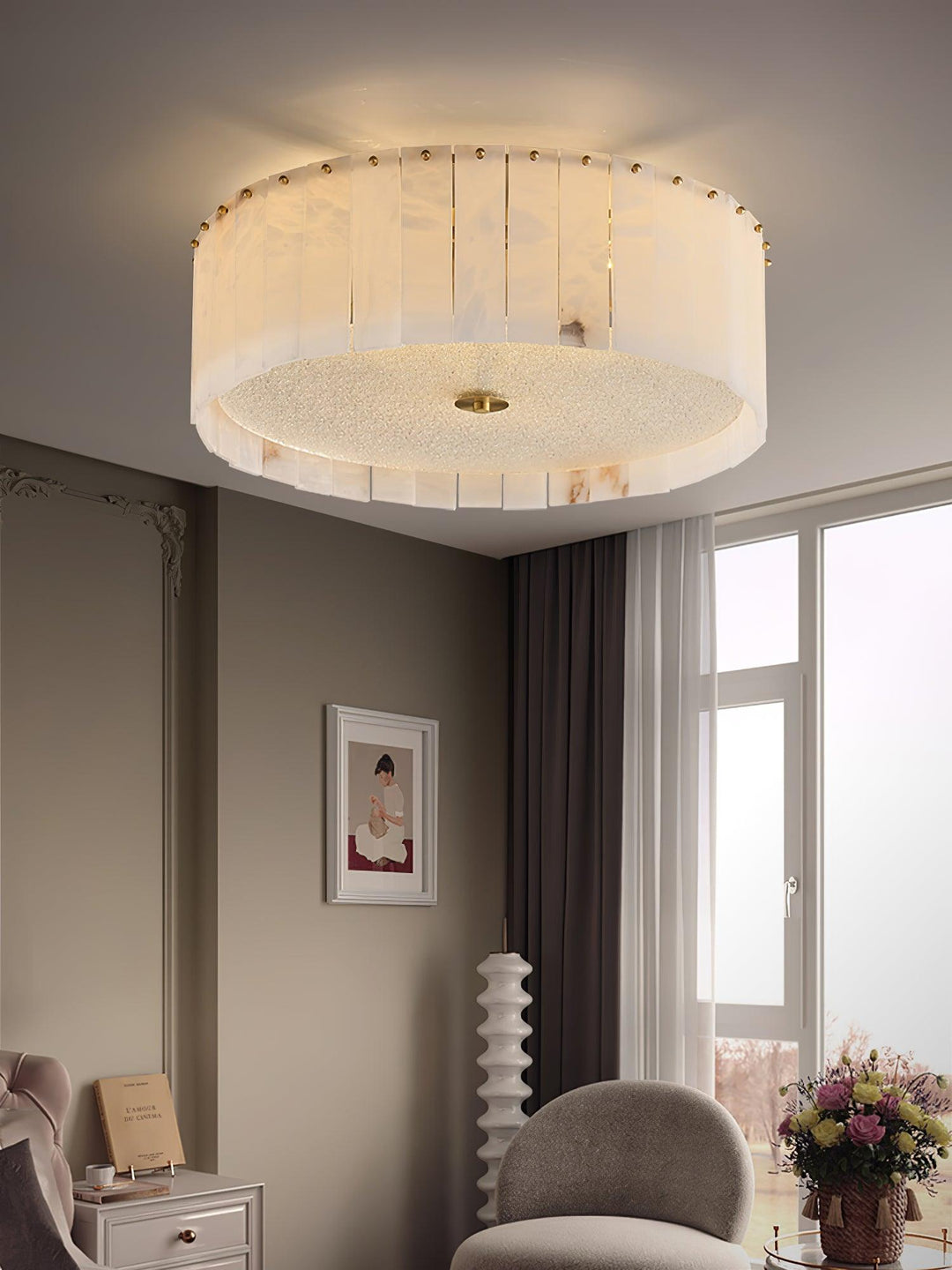 Elysian Alabaster Ceiling Lamp - Vakkerlight