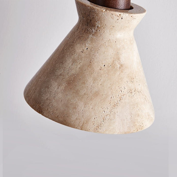 Ember Travertine Cone Pendant Lamp - Vakkerlight