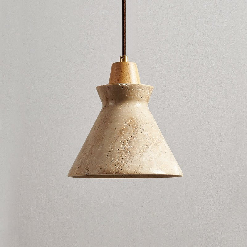 Ember Travertine Cone Pendant Lamp - Vakkerlight