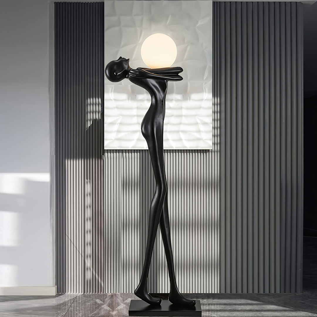 Embrace Ball Sculpture Floor Lamp