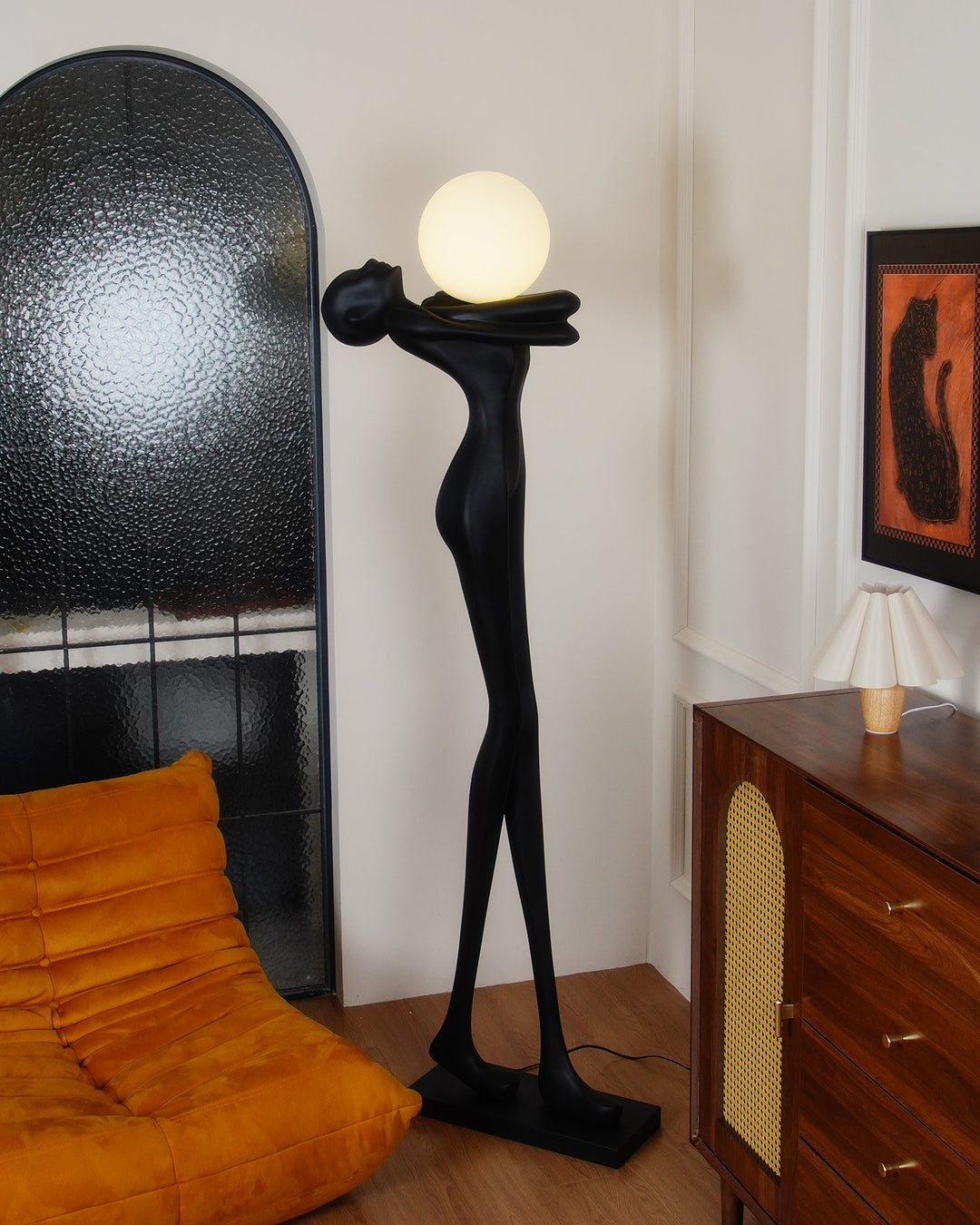 Embrace Ball Sculpture Floor Lamp