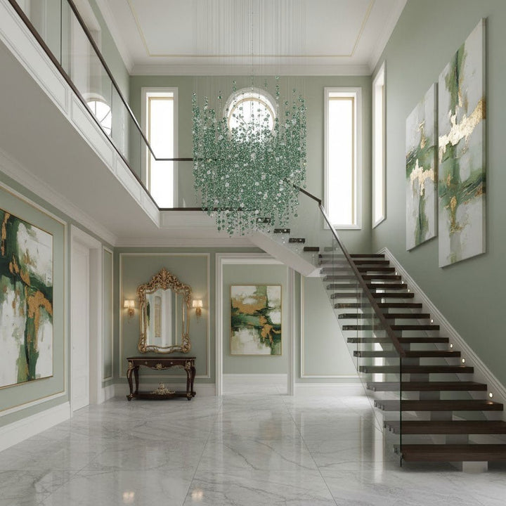 Emerald Rainfall Crystal Customize Chandelier - Vakkerlight