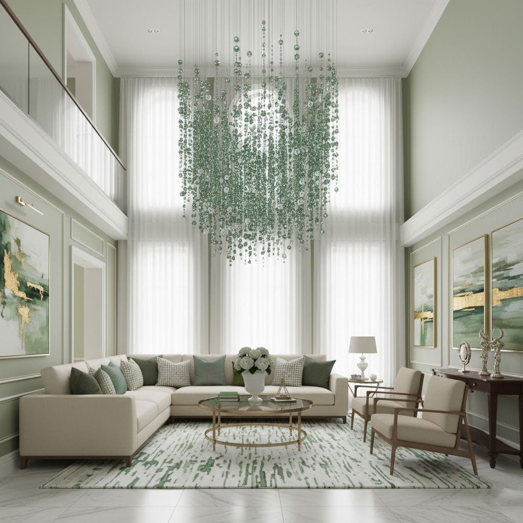 Emerald Rainfall Crystal Customize Chandelier - Vakkerlight