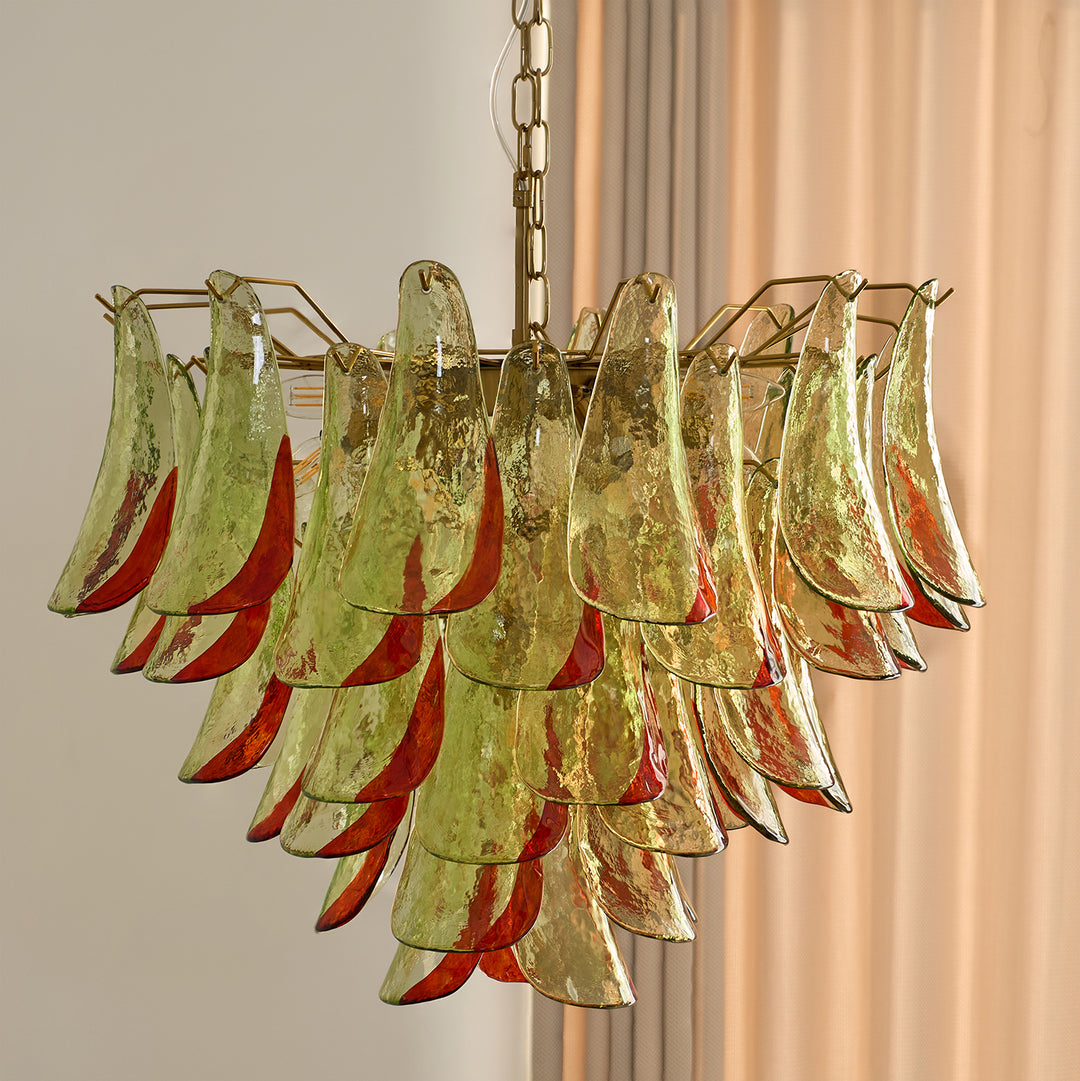 Emerald Flame Murano Glass Chandelier