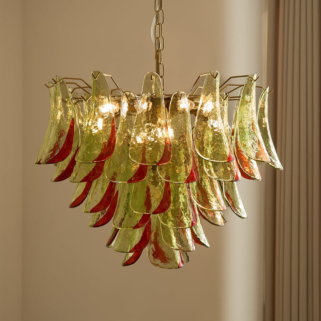 Emerald Flame Murano Glass Chandelier - Vakkerlight