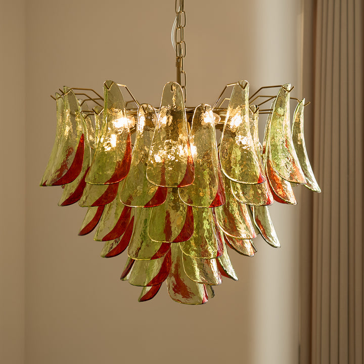 Emerald Flame Murano Glass Chandelier