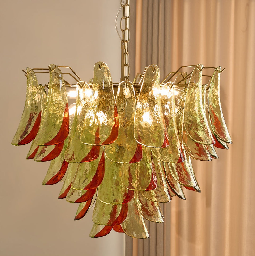 Emerald Flame Murano Glass Chandelier - Vakkerlight