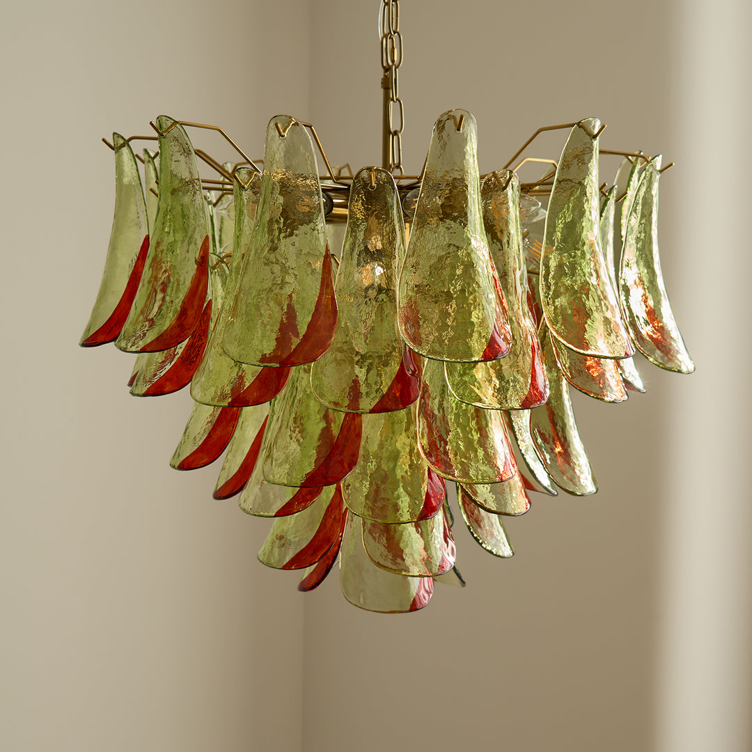 Emerald Flame Murano Glass Chandelier