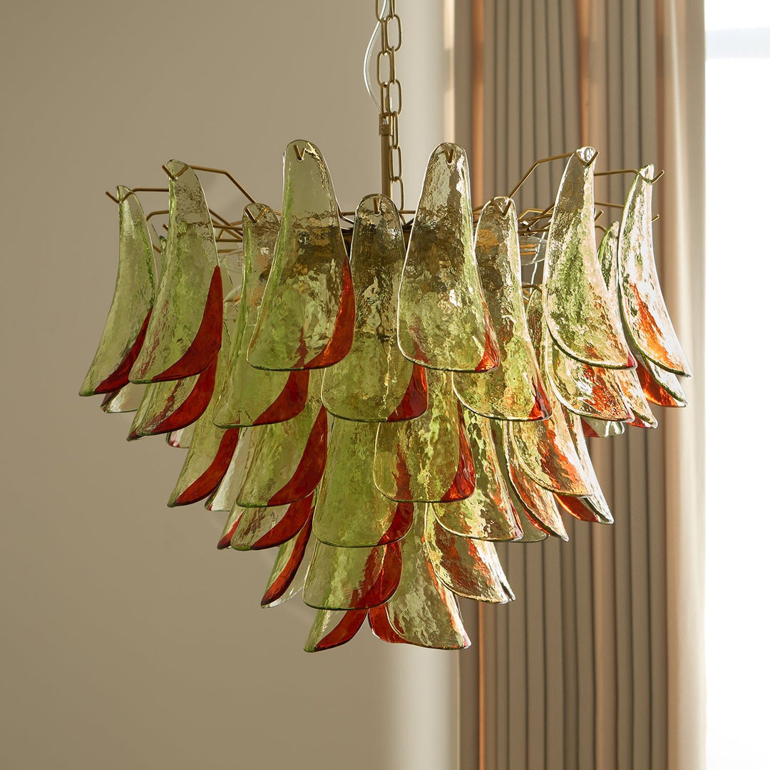 Emerald Flame Murano Glass Chandelier - Vakkerlight