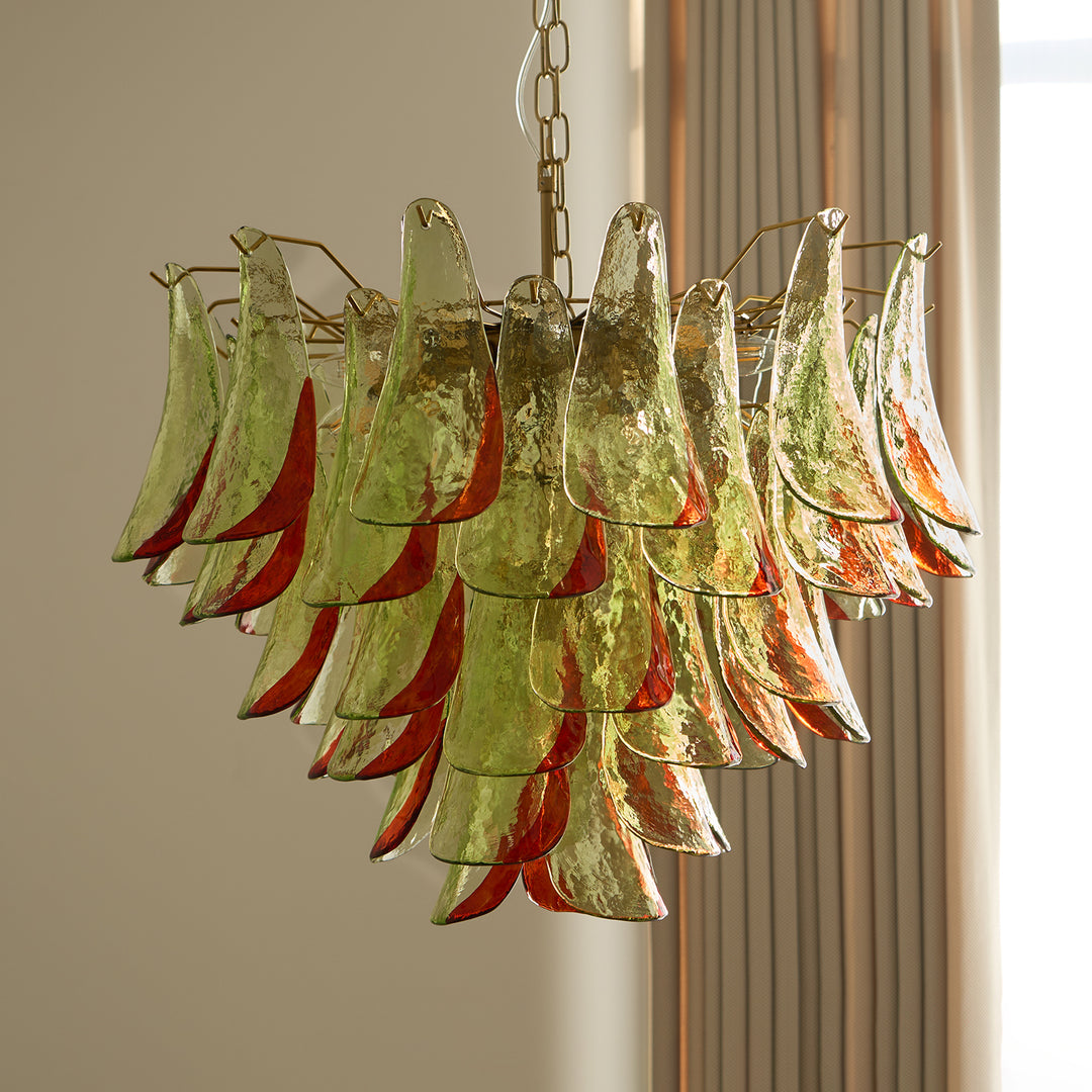 Emerald Flame Murano Glass Chandelier