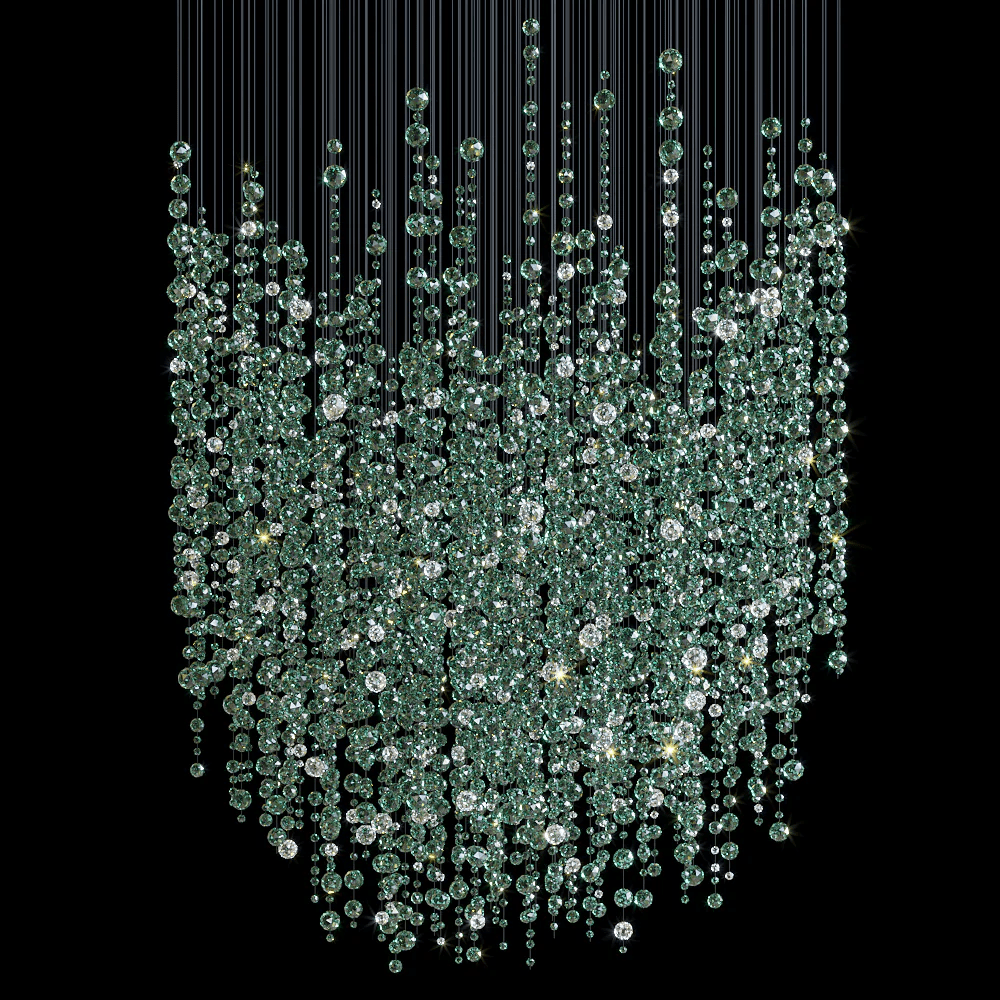 Emerald Rainfall Crystal Customize Chandelier - Vakkerlight