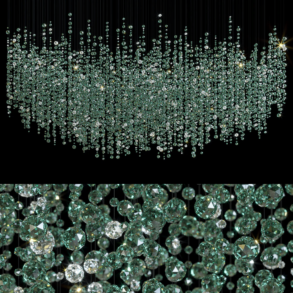 Emerald Rainfall Crystal Customize Chandelier - Vakkerlight