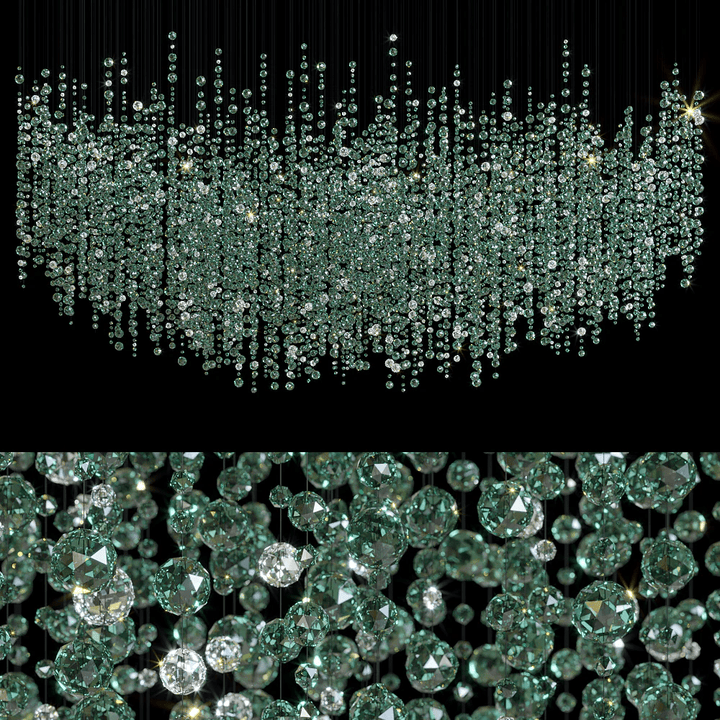 Emerald Rainfall Crystal Customize Chandelier - Vakkerlight