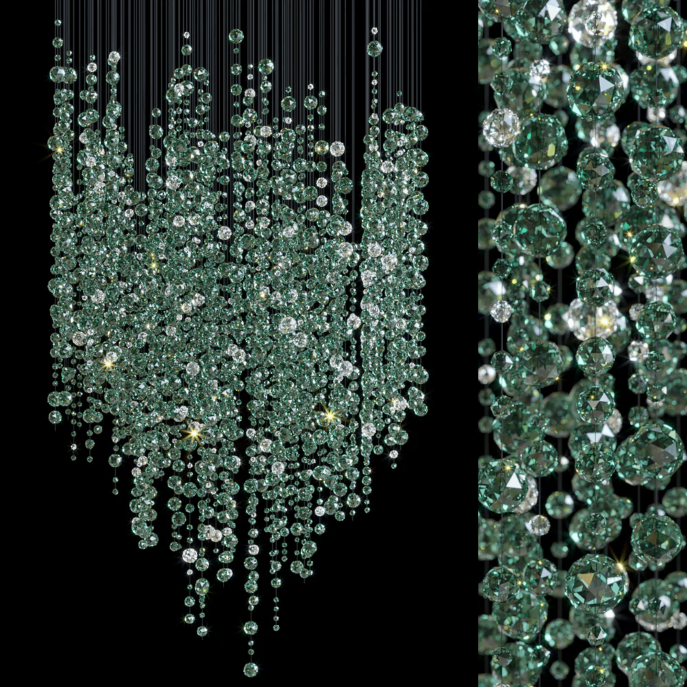 Emerald Rainfall Crystal Customize Chandelier - Vakkerlight