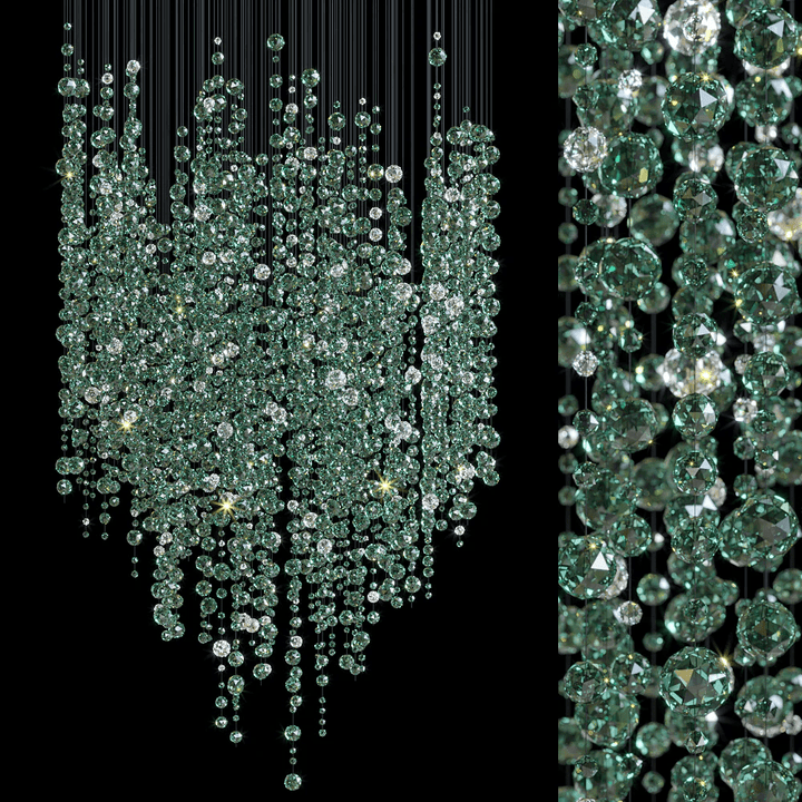 Emerald Rainfall Crystal Customize Chandelier - Vakkerlight