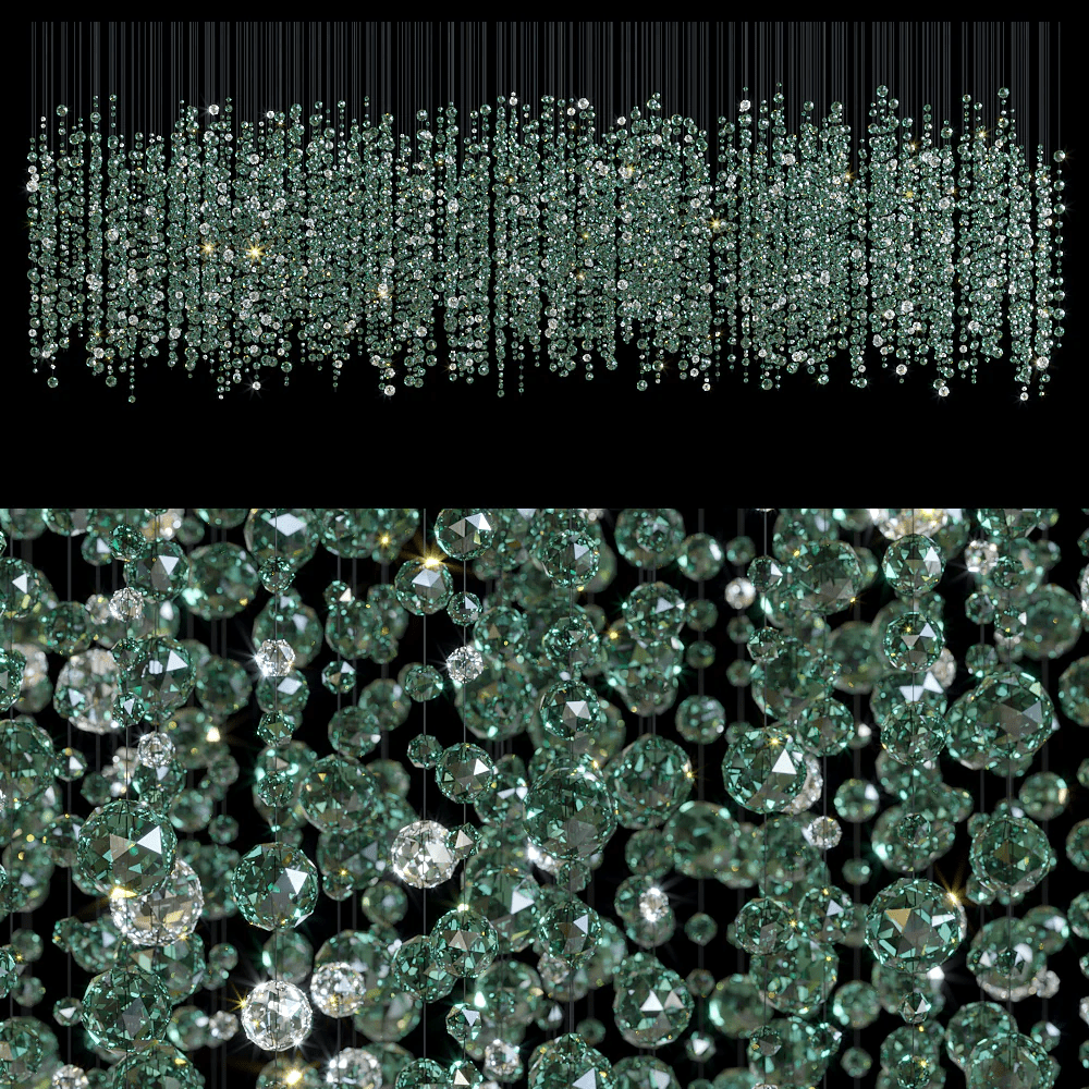 Emerald Rainfall Crystal Customize Chandelier - Vakkerlight