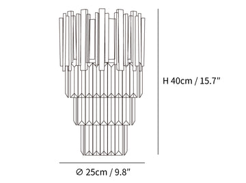 Empire Wall Lamp — Dimension drawings 1