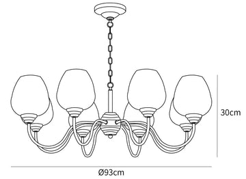 Endon Alton Kronleuchter — Maßzeichnungen 3