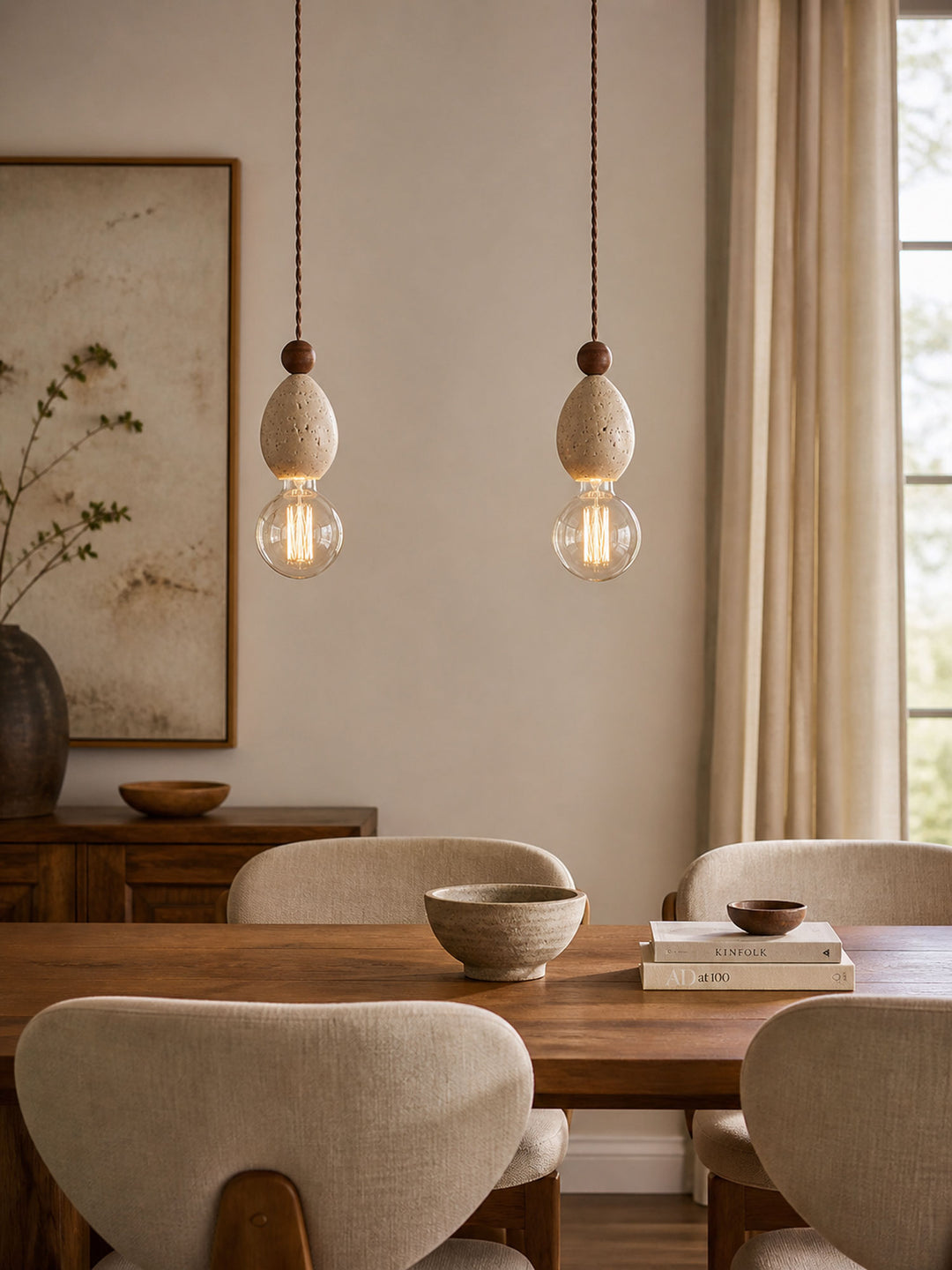 Eryndor Travertine Pendant Lamp - Vakkerlight