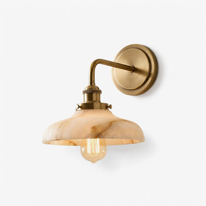 Evadne Alabaster Dome Wall Sconce