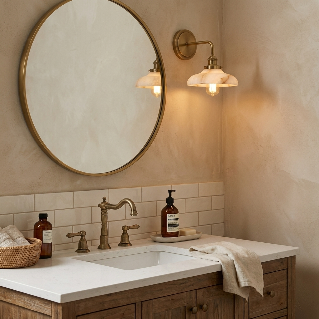 Evadne Alabaster Dome Wall Sconce