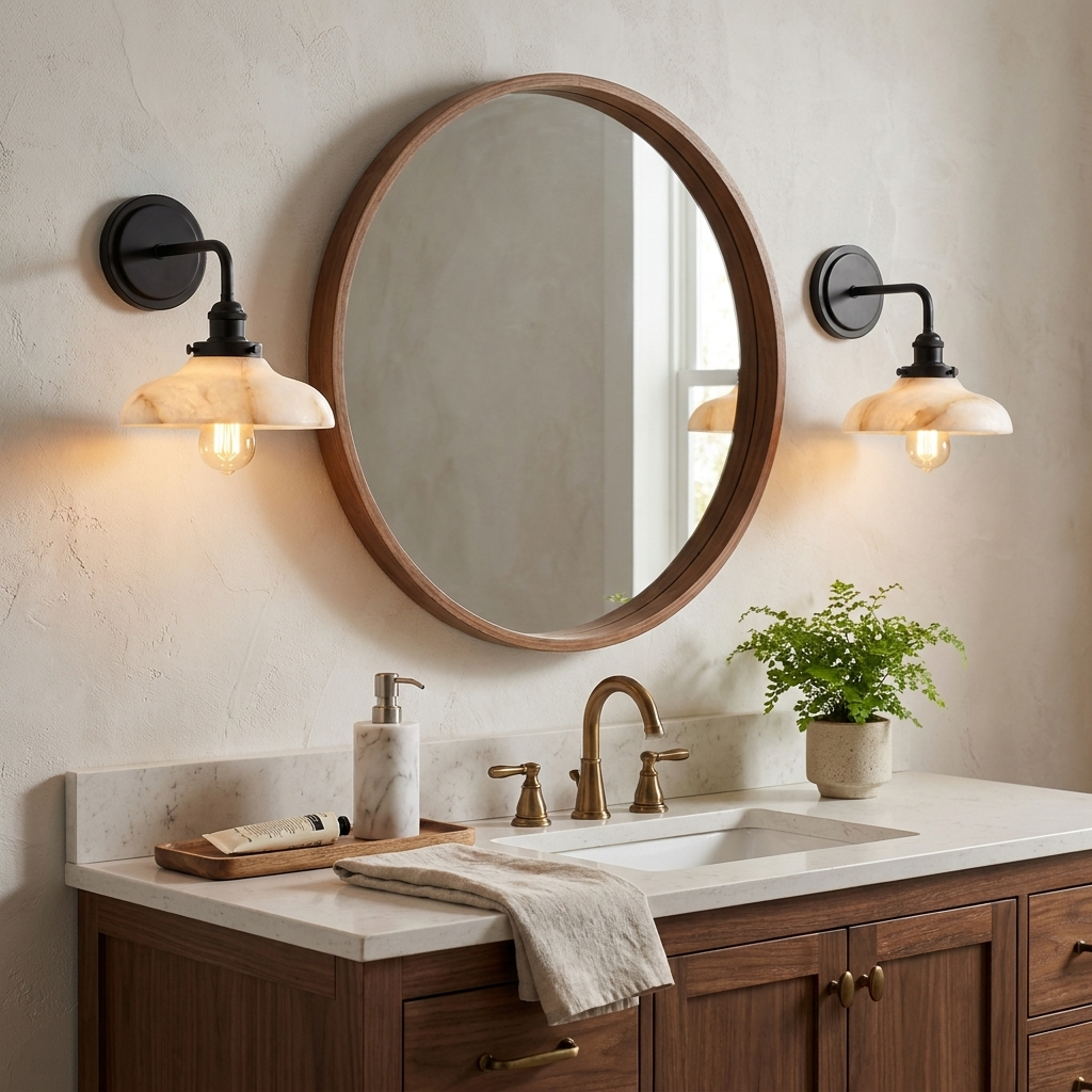 Evadne Alabaster Dome Wall Sconce