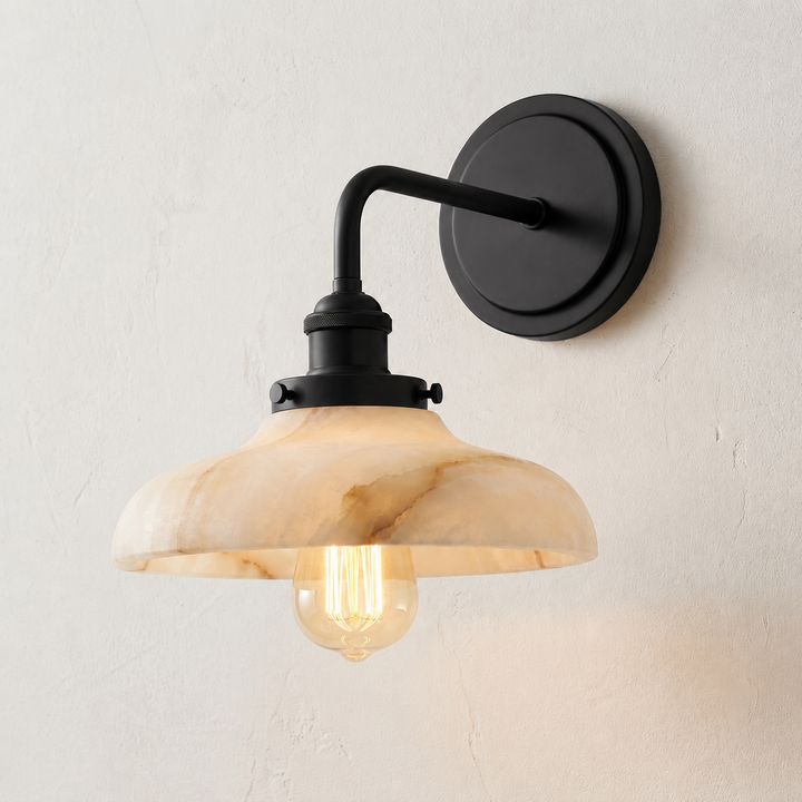 Evadne Alabaster Dome Wall Sconce