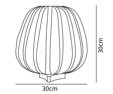 Lampada da Tavolo Fabric Minimalist — Dimension drawings 1