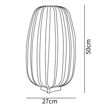 Lampada da Tavolo Fabric Minimalist — Dimension drawings 2