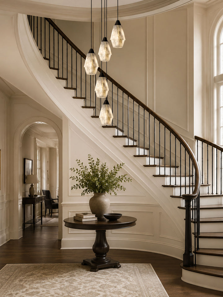 Faceted Alabaster Cluster Chandelier - Vakkerlight