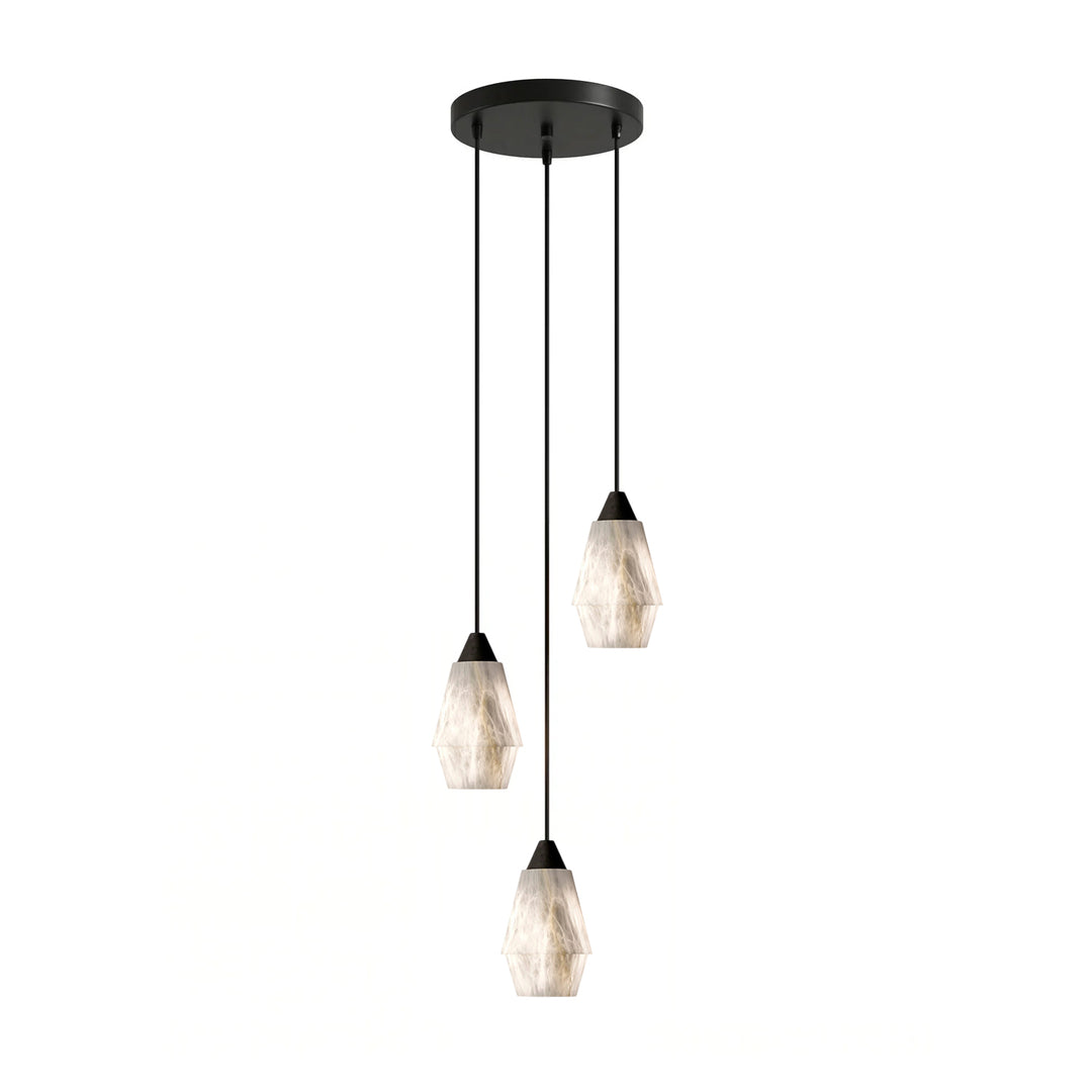 Faceted Alabaster Cluster Chandelier - Vakkerlight