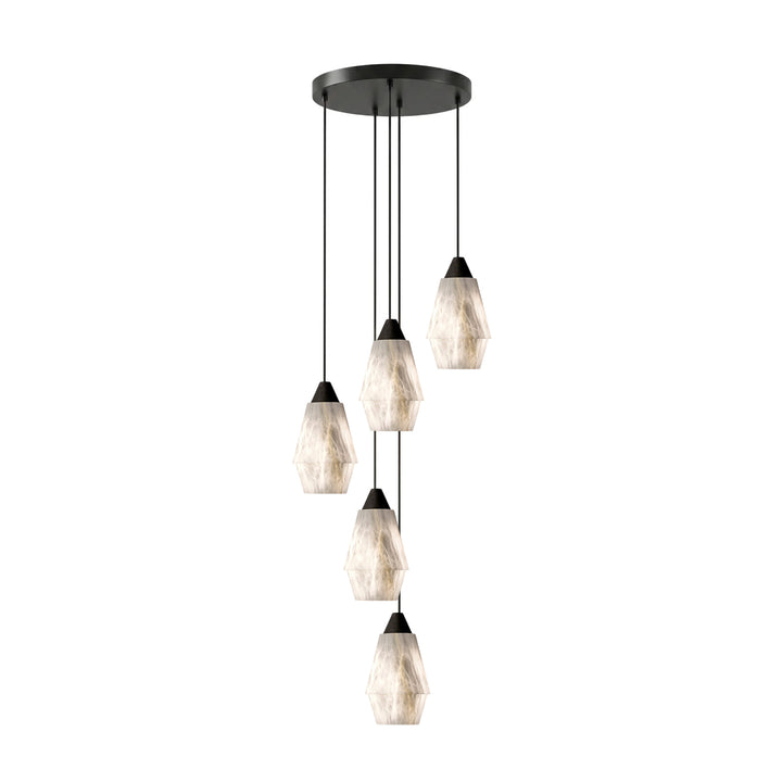 Faceted Alabaster Cluster Chandelier - Vakkerlight