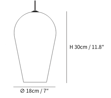 Lampada a sospensione Fade — Disegni quotati 1