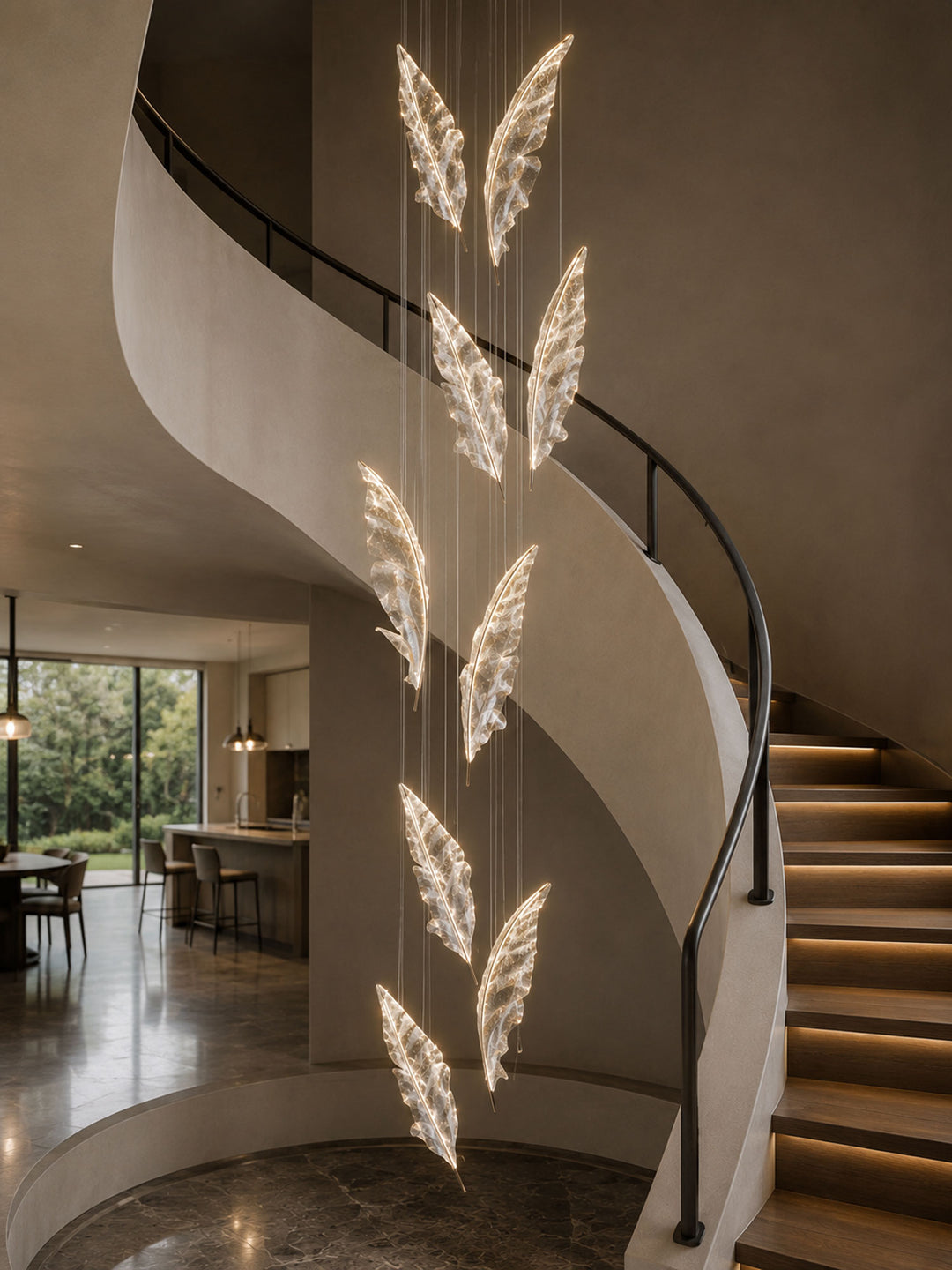 Falling Leaves Glass Chandelier - Vakkerlight