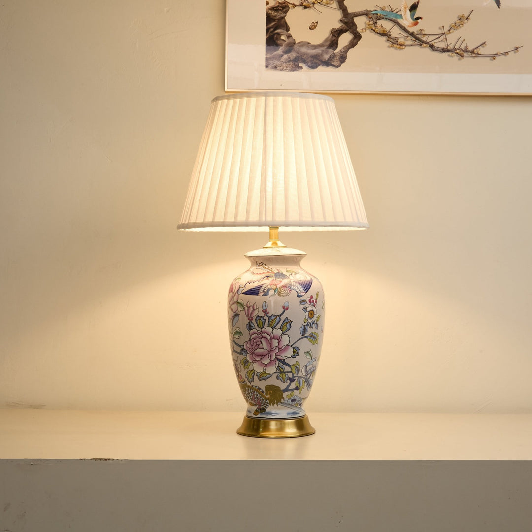 Famille Rose Ceramic Table Lamp - Vakkerlight