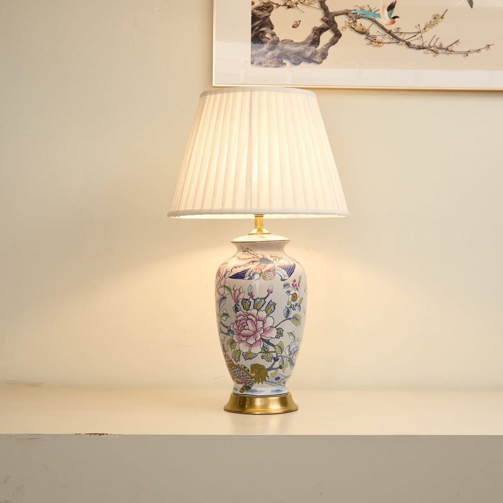 Famille Rose Ceramic Table Lamp - Vakkerlight