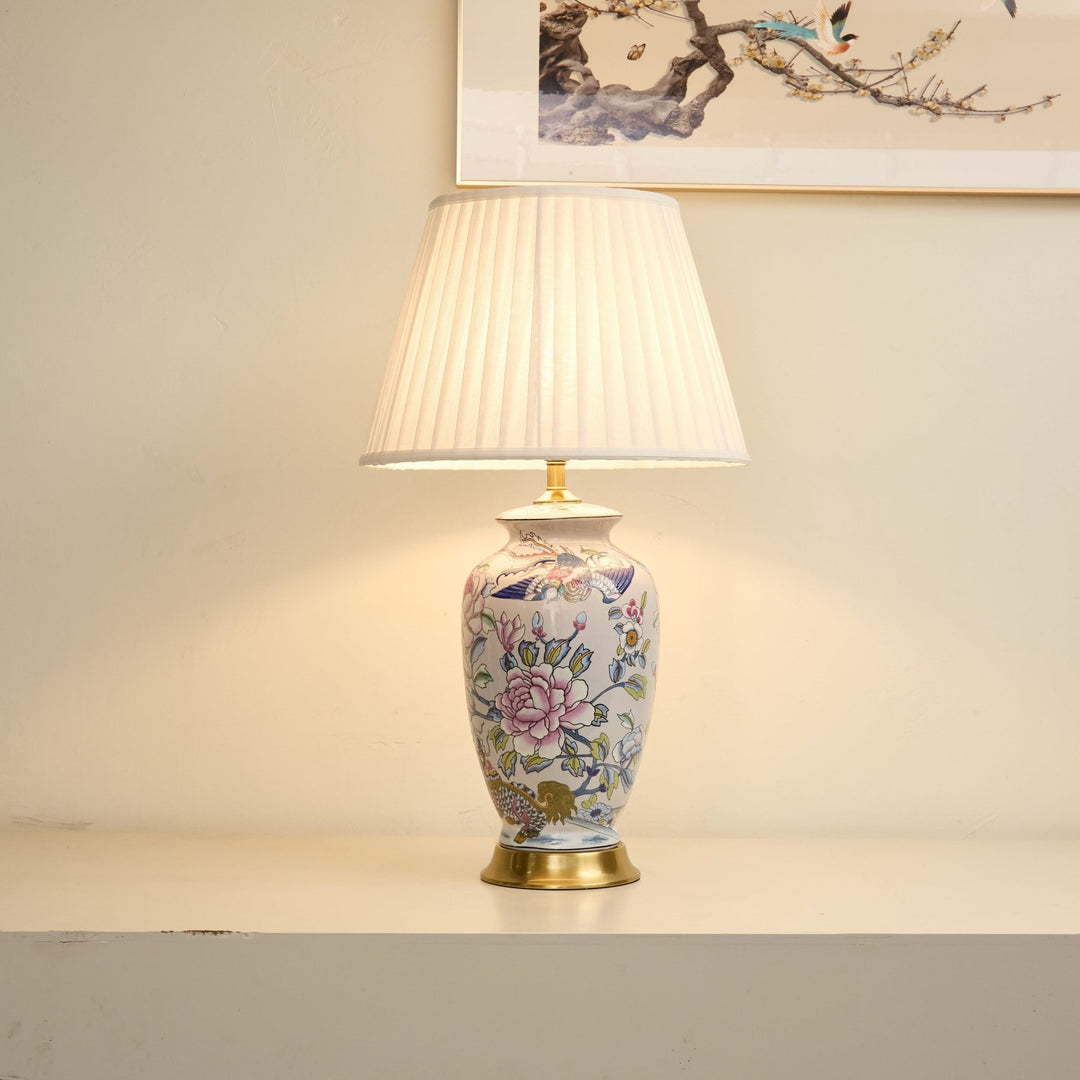 Famille Rose Ceramic Table Lamp - Vakkerlight