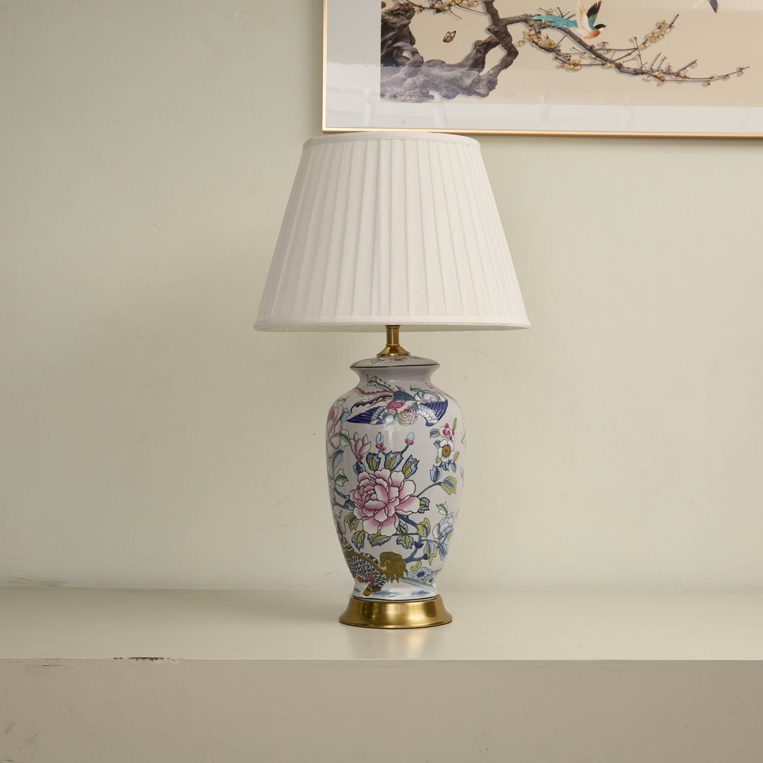 Famille Rose Ceramic Table Lamp - Vakkerlight
