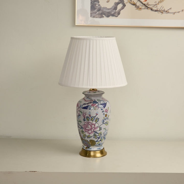 Famille Rose Ceramic Table Lamp - Vakkerlight