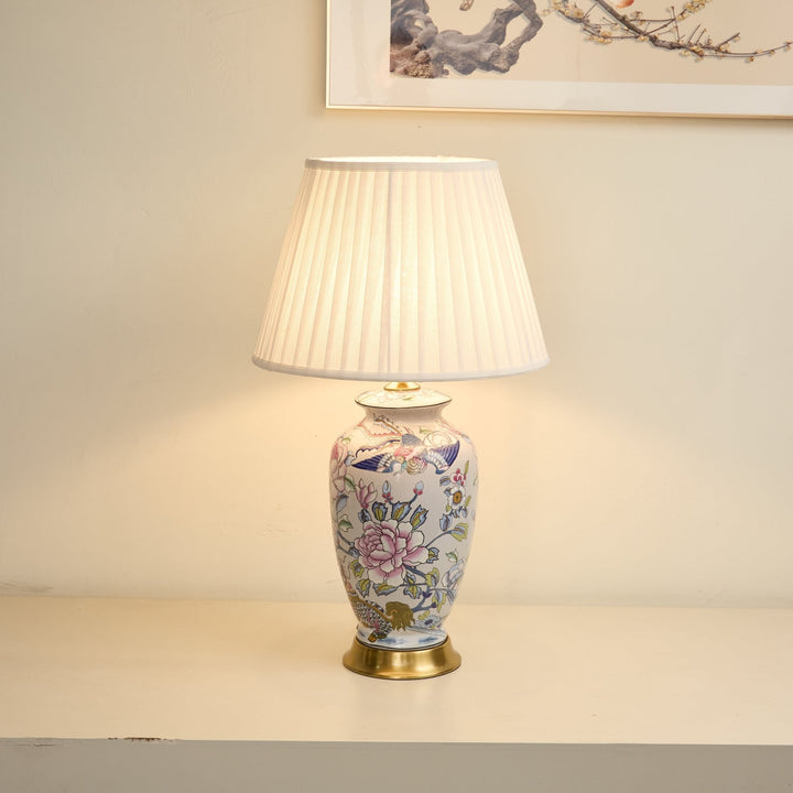Famille Rose Ceramic Table Lamp - Vakkerlight