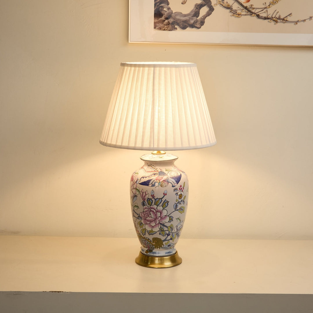 Famille Rose Ceramic Table Lamp - Vakkerlight