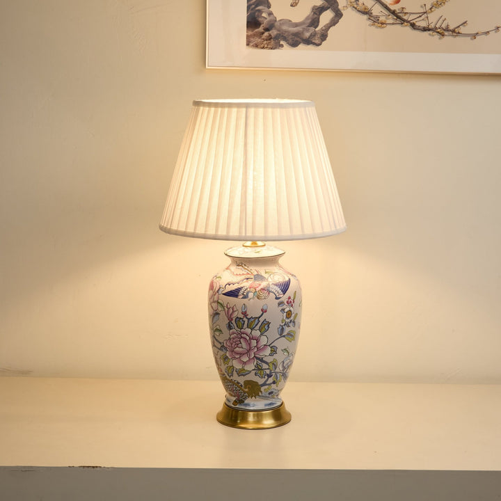 Famille Rose Ceramic Table Lamp - Vakkerlight