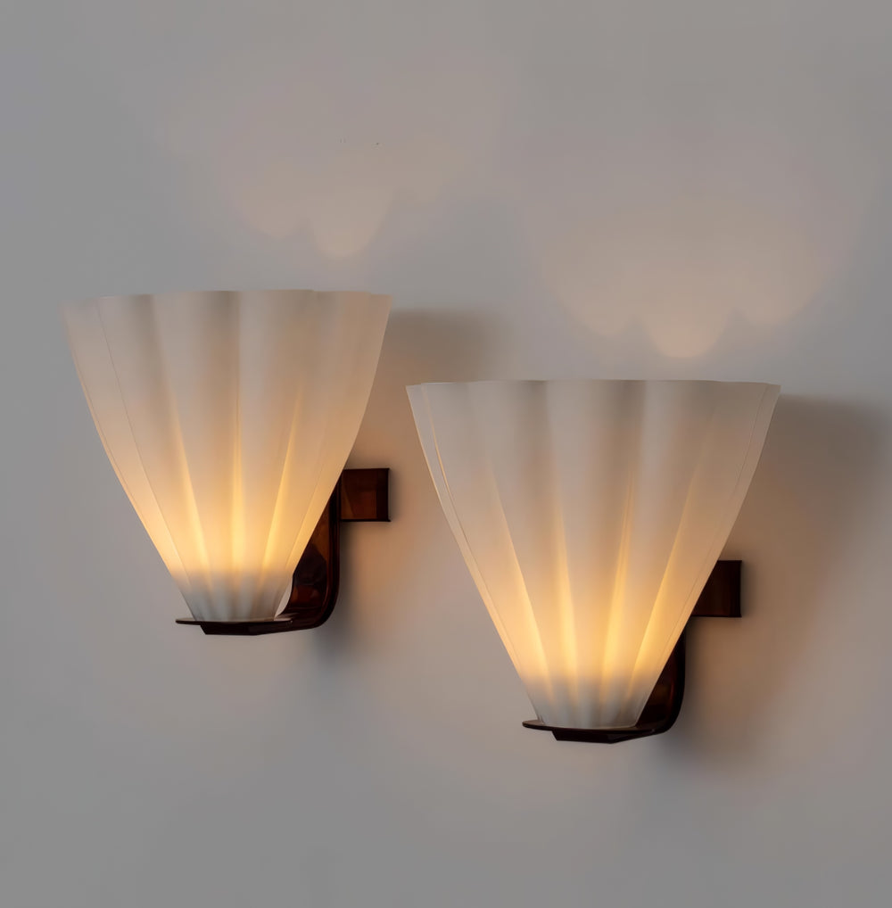 Fan Shaped Glass Wall Sconce - Vakkerlight