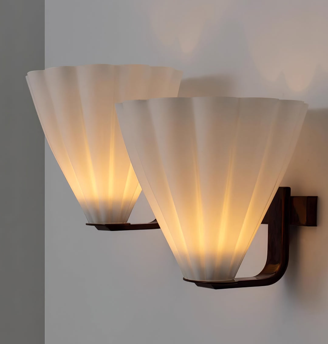 Fan Shaped Glass Wall Sconce - Vakkerlight
