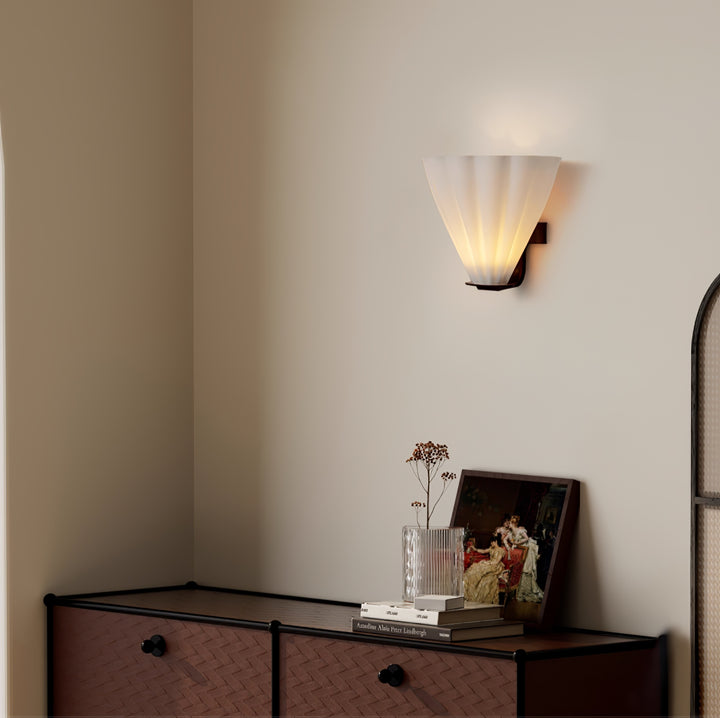 Fan Shaped Glass Wall Sconce - Vakkerlight