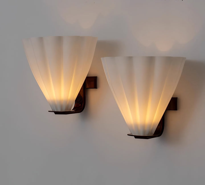 Fan Shaped Glass Wall Sconce - Vakkerlight