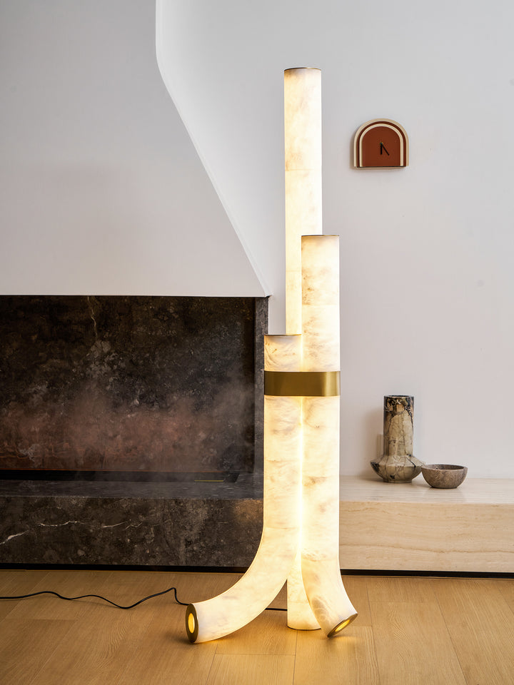 Piped Alabaster Floor Lamp - Vakkerlight