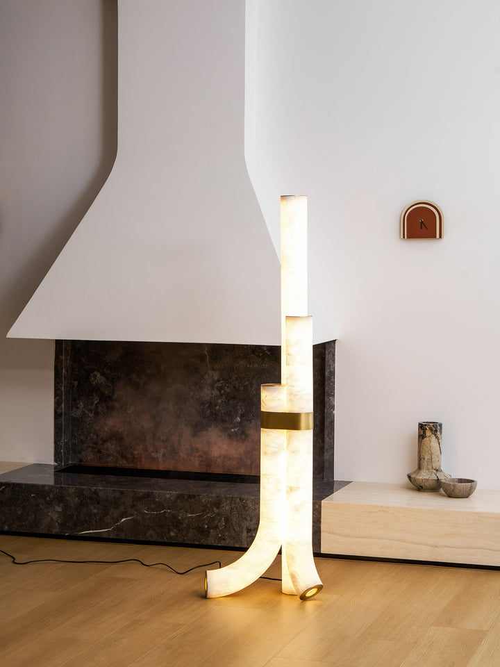 Piped Alabaster Floor Lamp - Vakkerlight